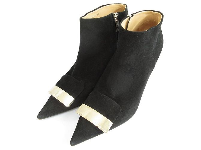 Autre Marque Bottines courtes en daim Sergio Rossi sr1 Noir