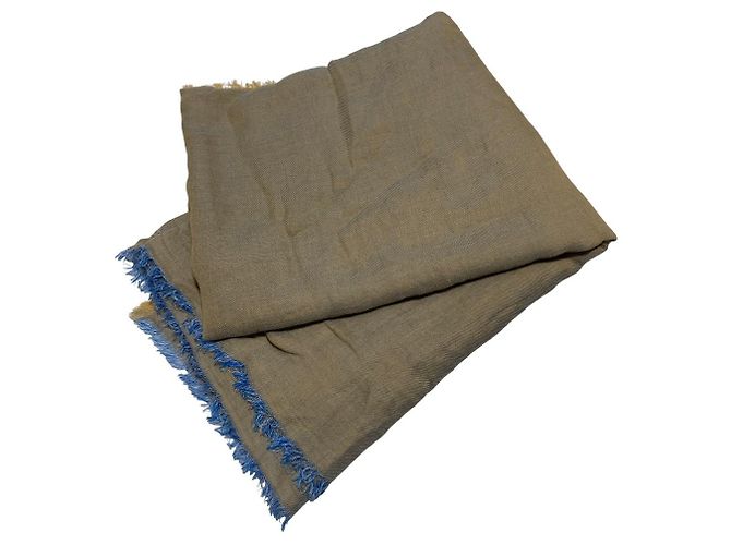 Autre Marque Stola con frange Large hatsutoki Marrone