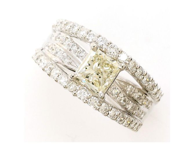 Autre Marque PT900 Platinring Gelb