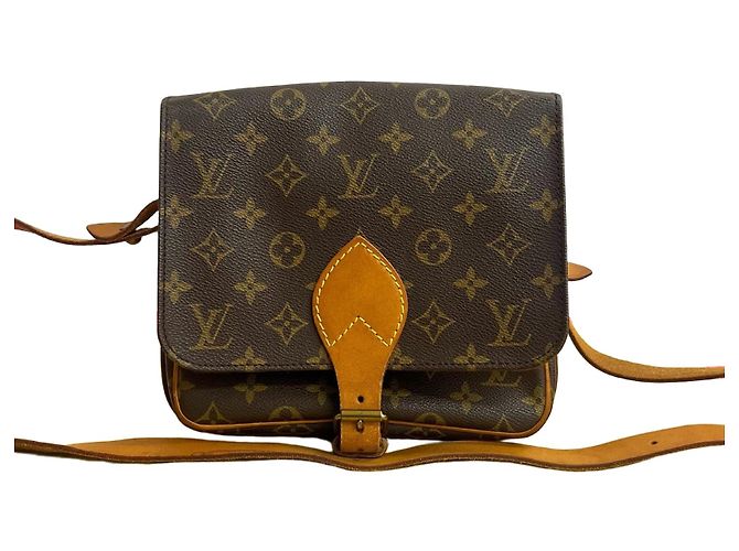 Borsa a tracolla Louis Vuitton Cartouchiere Monogram Marrone