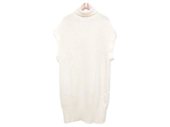 Autre Marque 3G Wollstrickweste FRAMeWORK Weiß Roh