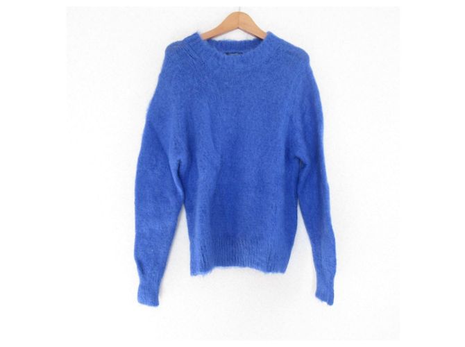 Autre Marque Kurzer Strickpullover mit Haarstruktur URBAN RESEARCH ROSSO Blau
