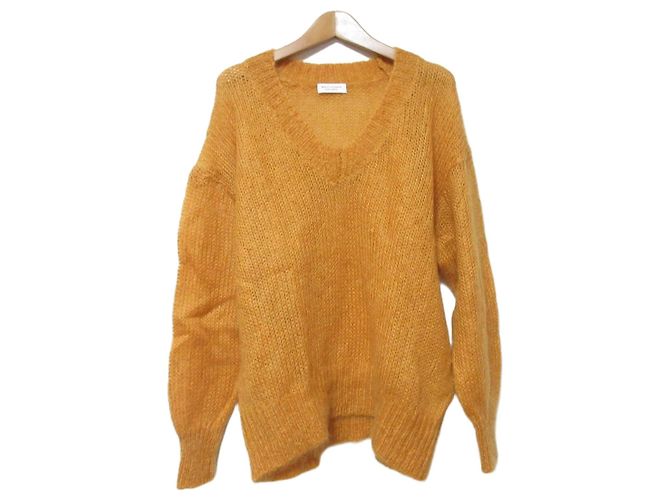 Autre Marque Mohair-Strickpullover mit V-Ausschnitt BEAUTY&YOUTH Orange