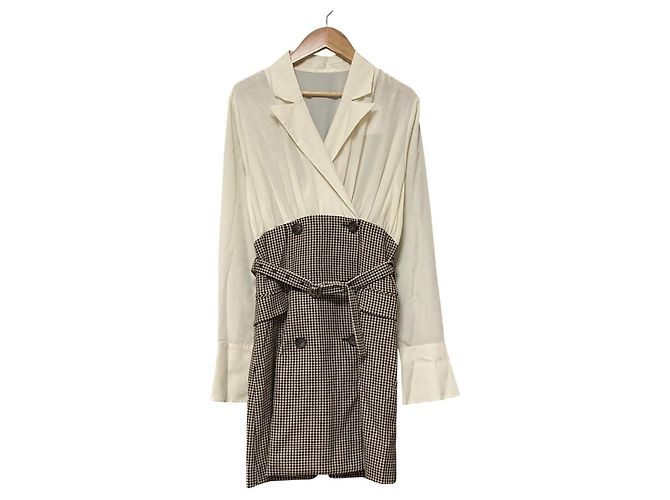 Autre Marque Docking Check Kleid eimy istoire Braun