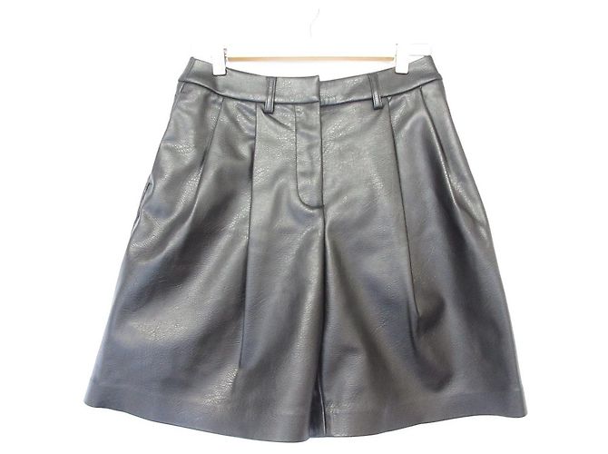 Autre Marque Short aus veganem Leder H&M Edition Schwarz