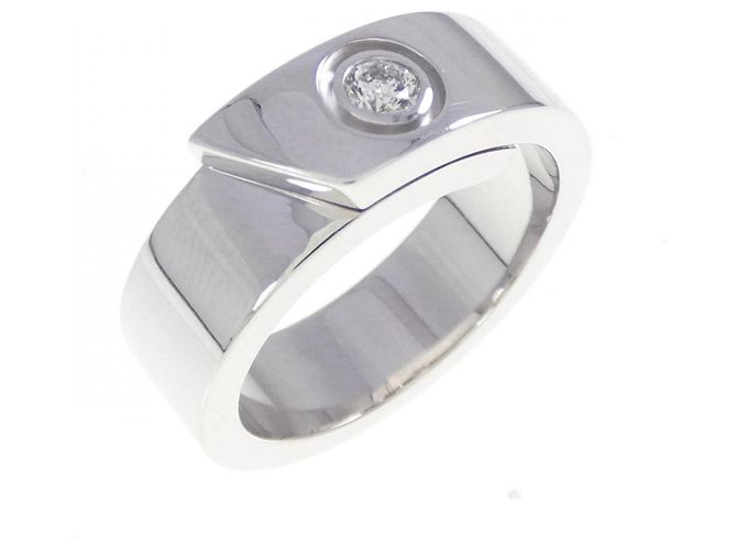 Anello Cartier Anniversary 750 White Gold Diamond Ring Size 7 Argento
