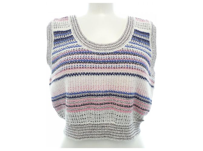 Chanel Weste aus Kaschmirmischung Pink Blau