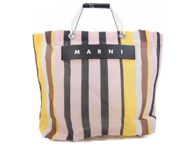 Marni Lederhandtasche Pink Orange