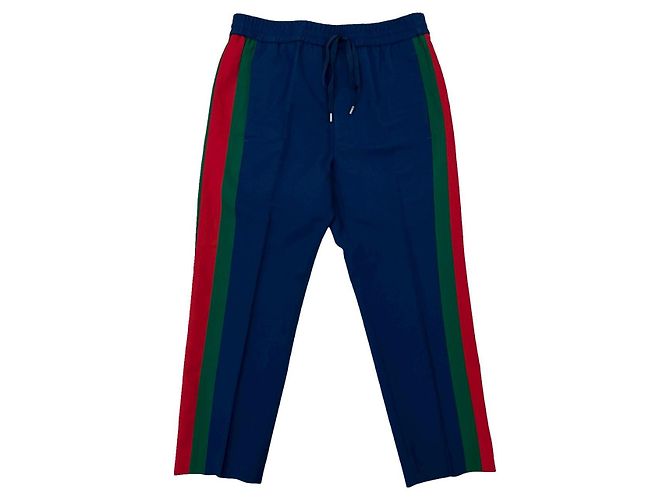 Pantalones de lana y mohair Gucci Azul