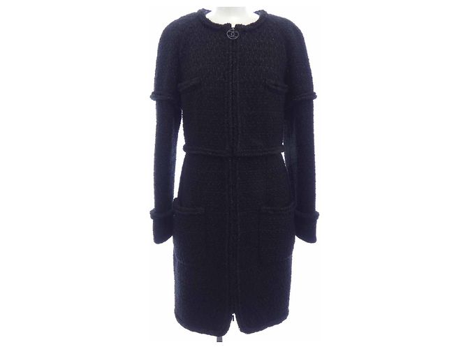 Chanel Wollmantel Schwarz