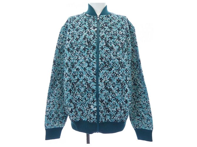 Blouson de punto de algodón gráfico Louis Vuitton Verde