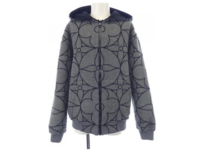 Louis Vuitton Reversible Double Face Wool Blouson Brown Black