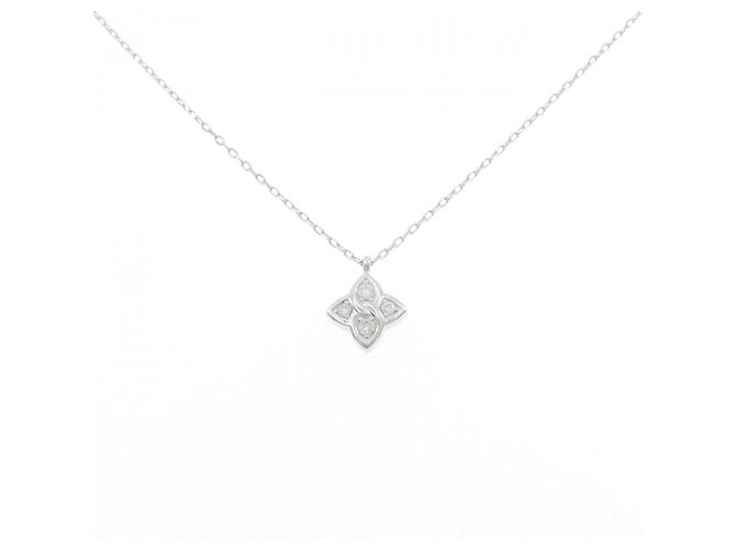 Autre Marque Collar de oro blanco Au750 y diamantes Plata