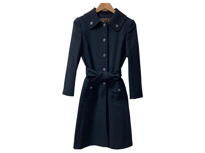 Dolce & Gabbana Dolce&Gabbana Wool Belted Coat Blue Navy blue