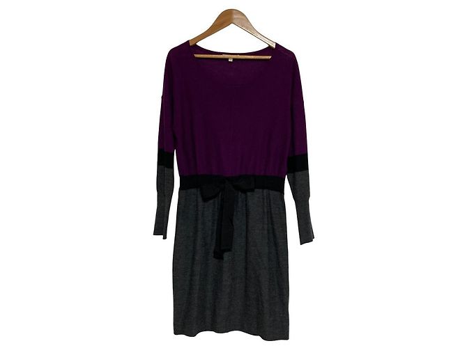 Autre Marque Paule Ka Strickkleid Braun Lila