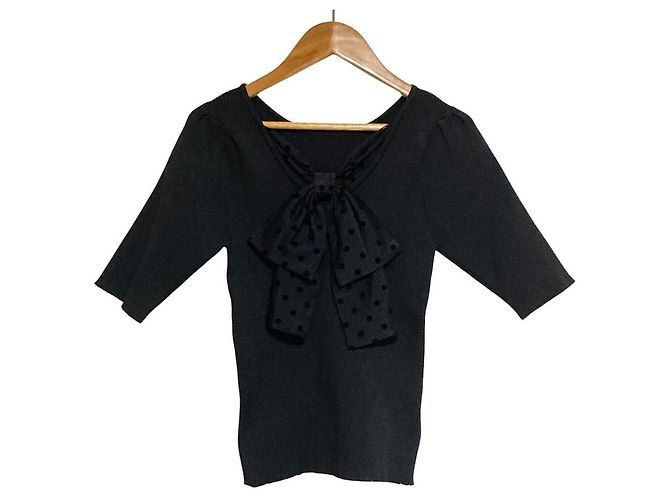 Autre Marque Maglia con scollo a V e maniche corte STRAWBERRY-FIELDS Nero