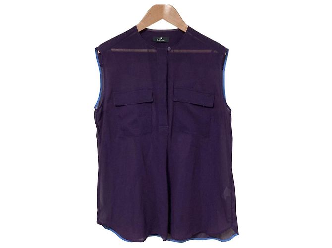 Top sem mangas transparente PS Paul Smith Roxo