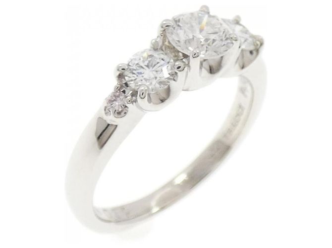 Autre Marque Trilogy Diamantring aus Platin Silber