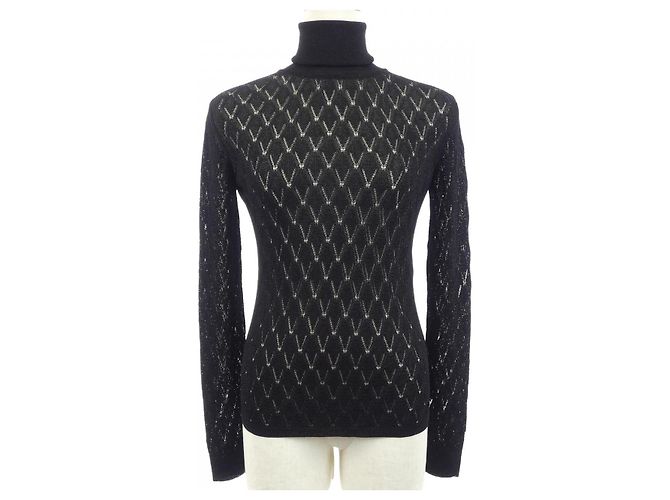 Top de malha Chanel Preto