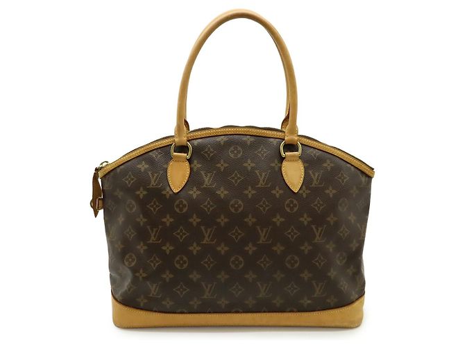 Lockit Bolsa de ombro 2way Louis Vuitton Monogram Marrom