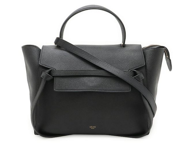 Céline Borsa Belt Bag Celine in pelle di vitello 2way Nero