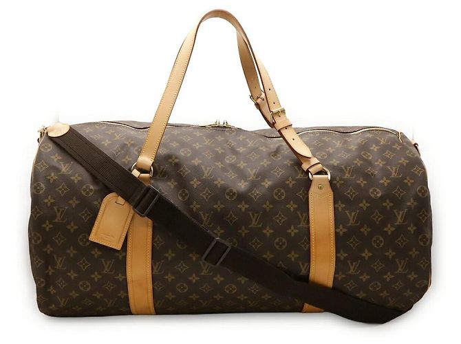 Louis Vuitton Sac Polochon Monogram Bolsa de Viagem 2way Marrom
