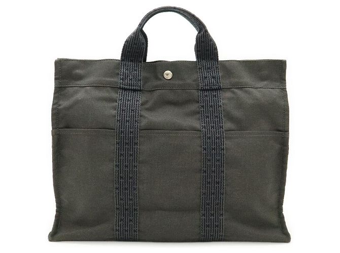 Sac cabas Hermès Herline MM en toile Marron