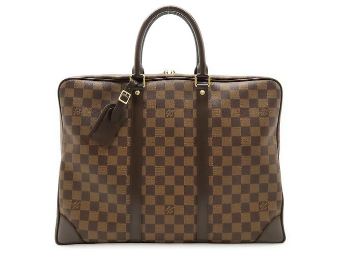 Louis Vuitton Porte-Documents Voyage Damier Valigetta Marrone