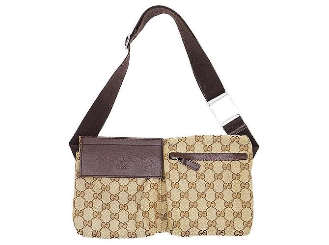 Borsa a Spalla Gucci GG Canvas Marrone Beige