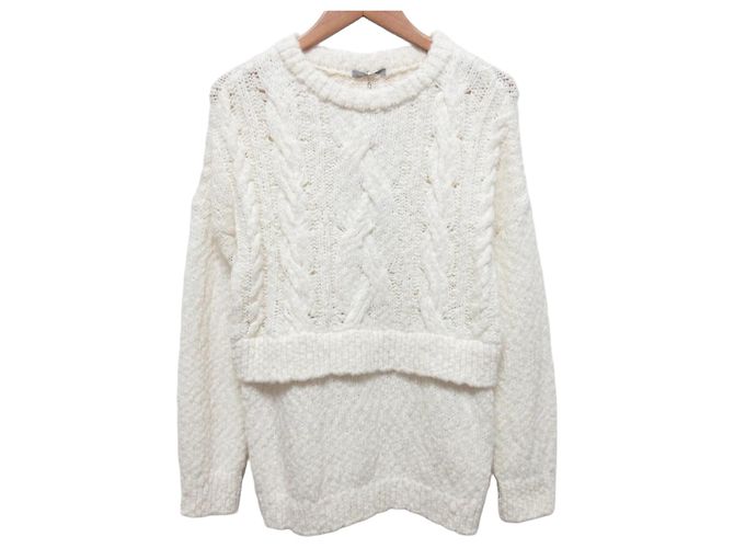 Theory Luxe NEUES CABLE LEANI Strickgewand Weiß