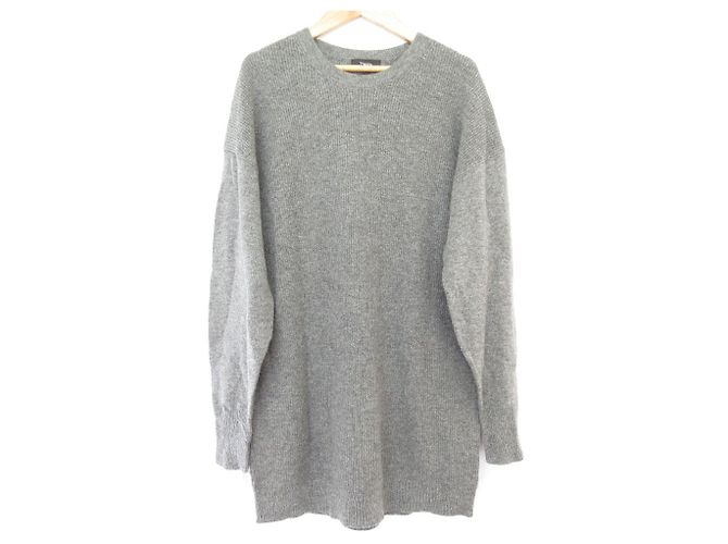 Theory Cashmere-Blend Crewneck Strickpullover Braun