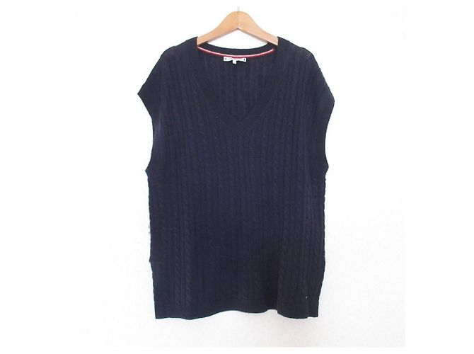 Autre Marque Tommy Hilfiger Strickweste Blau Marineblau