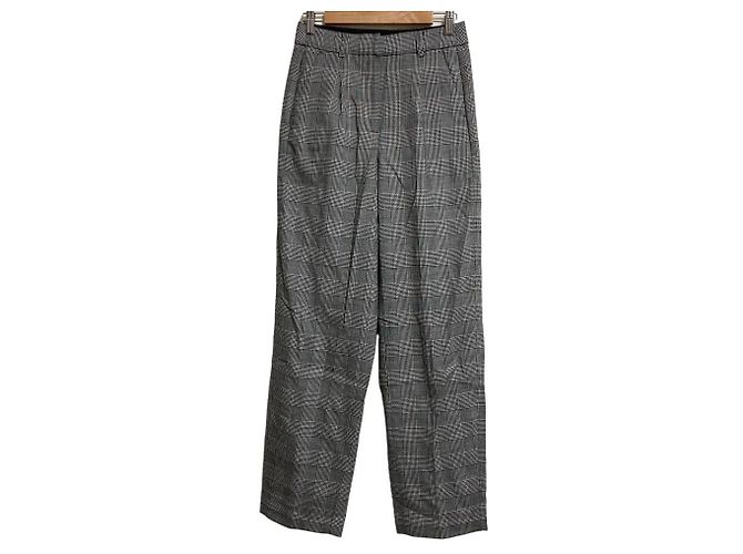 Michael Michael Kors Glen Check Wool Trousers Brown