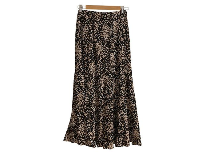 Autre Marque Falda Mila Owen con estampado en sesgo Naranja