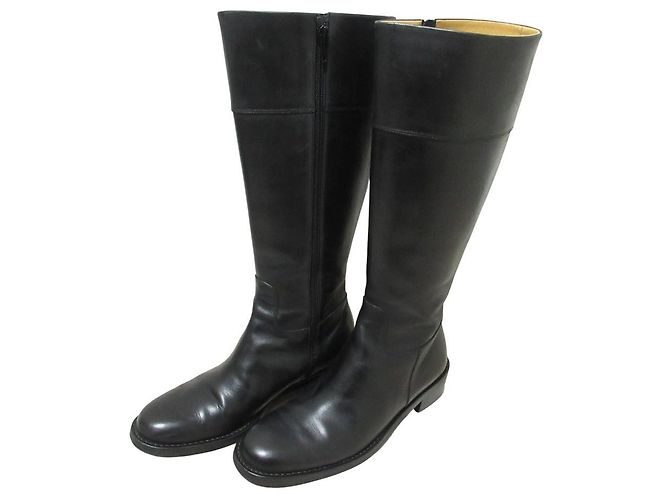 Autre Marque Botas longas de couro SAYA Preto