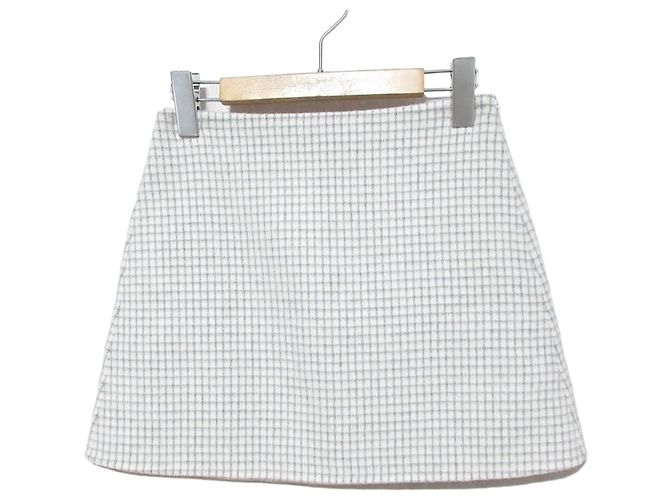 Wollrock Theory PATTERN COAT HW MINI S Weiß