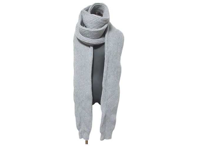 Cachecol de lã Acne Studios com design de mangas Marrom