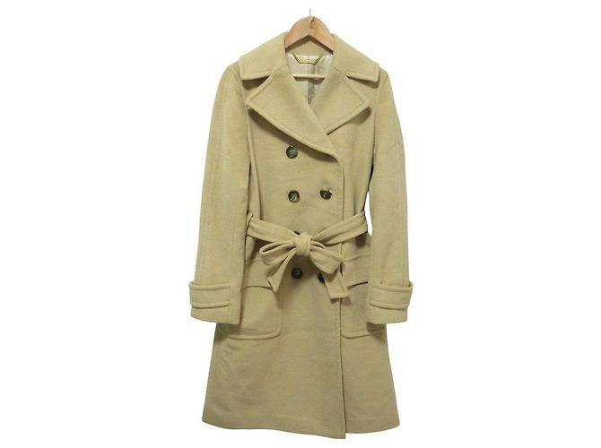 Abrigo largo de angora Michael Kors Beige