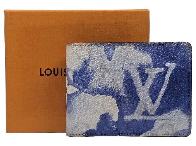 Louis Vuitton Watercolor Blue Monogram Multiple Wallet Bifold