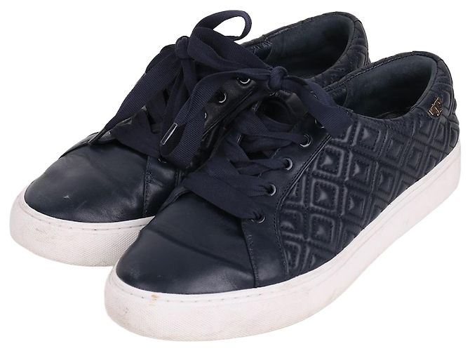 Tory Burch Sneakers in pelle blu navy da uomo