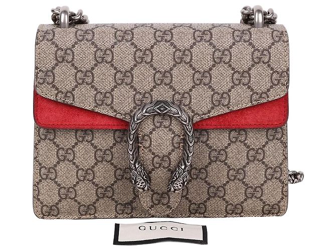 Gucci Bolsa transversal Dionysus Small com corrente vermelha Vermelho