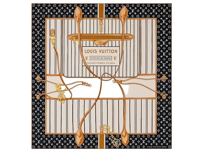 Louis Vuitton Sciarpa My Neverfull Quadrata Monogram Multicolore Panno