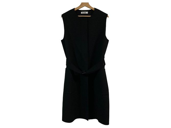 Long Gilet Jil Sander Nero