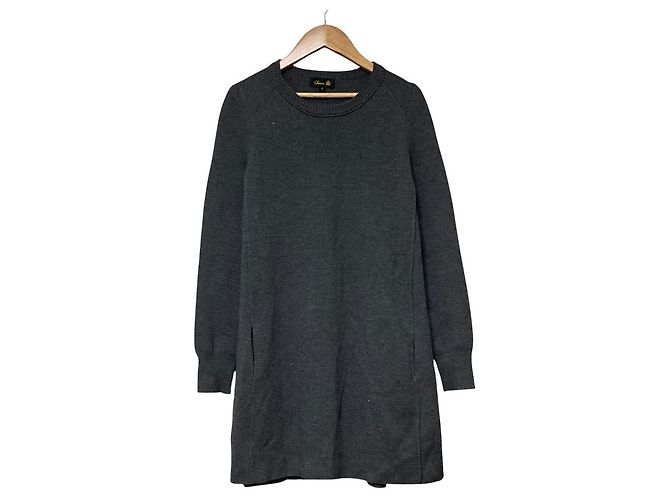 Autre Marque Drawer Mini-Strickkleid aus Wolle Braun