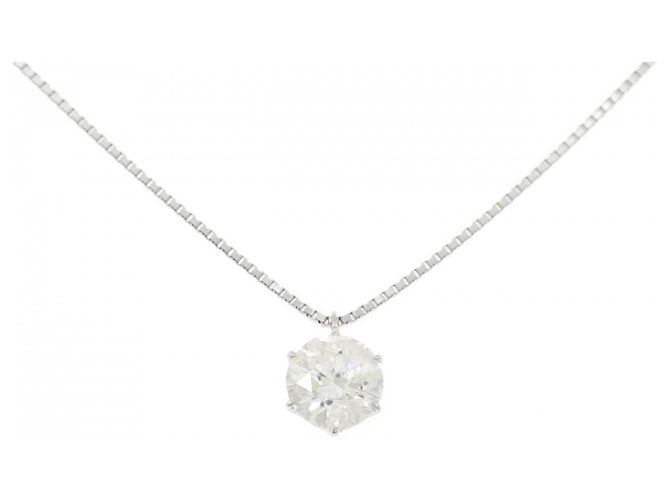 Autre Marque Diamant-Halskette PT900 PT850 Silber