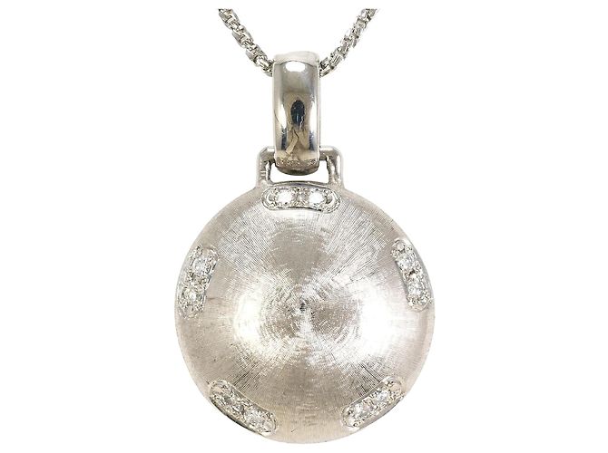 Autre Marque Collana in oro bianco Au750 e diamanti Argento
