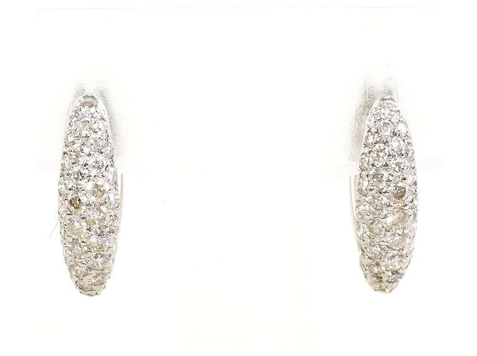 Autre Marque Orecchini in oro bianco e diamanti Au750 Argento