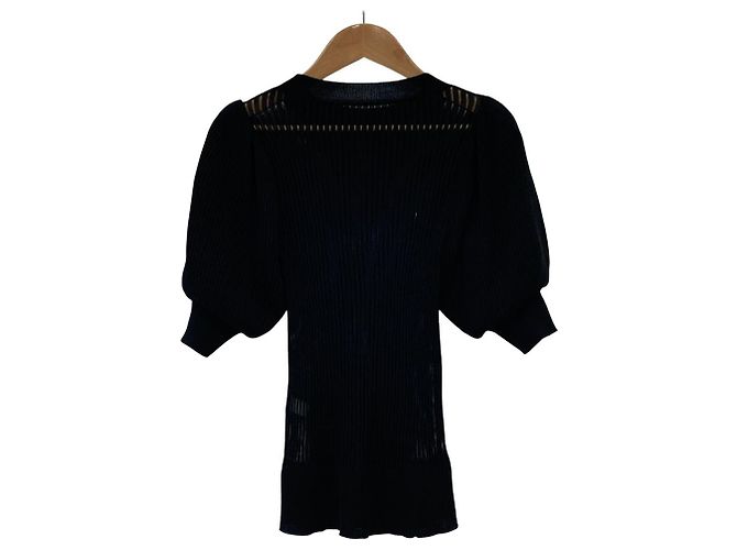 Autre Marque Top de malha CELFORD com mangas volumosas Preto