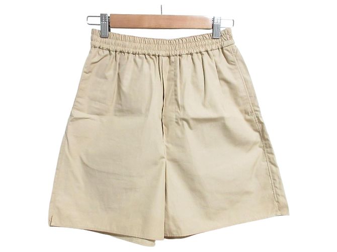 Autre Marque Auralee High Count Finx Ox Shorts Beige