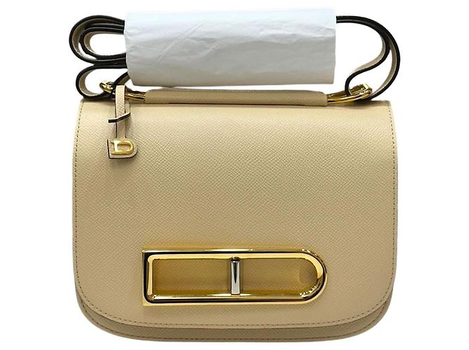Delvaux Bolsa de Ombro Ringo Bege Marrom